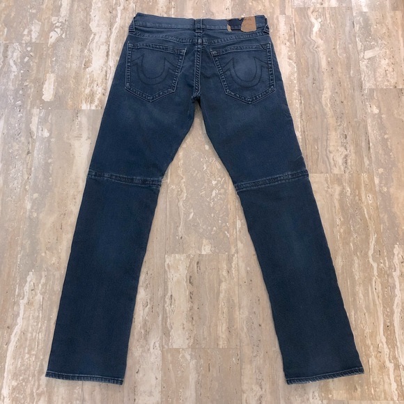 True Religion Slim Moto Blue Jeans Men’s Size 33 - Picture 3 of 16